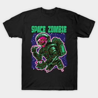 space zombie astronaut skeleton t-shirts